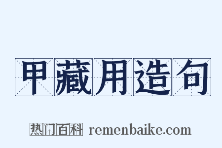 甲藏用造句是什么意思的图片
